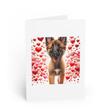DistinctInk Greeting Card / Note Card - Valentine's Day Belgian Laekenoi Puppy