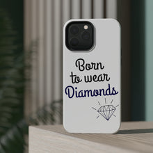 DistinctInk ToughCase for Apple iPhone, Compatible with MagSafe Charging - Born to Wear Diamonds
