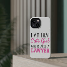 DistinctInk ToughCase for Apple iPhone, Compatible with MagSafe Charging - I Am That Cute Girl Who Is Also a Lawyer
