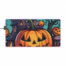 DistinctInk LED Gaming Mouse Pad with Trick or Treat Parade Design for Halloween