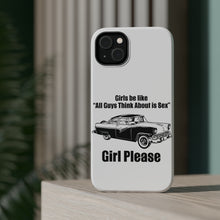 DistinctInk ToughCase for Apple iPhone, Compatible with MagSafe Charging - All Guys Think About is Sex - Cars!