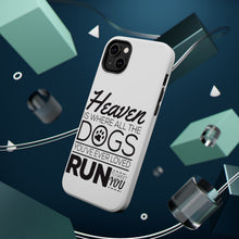 DistinctInk ToughCase for Apple iPhone, Compatible with MagSafe Charging - Heaven is Where All the Dogs Greet You