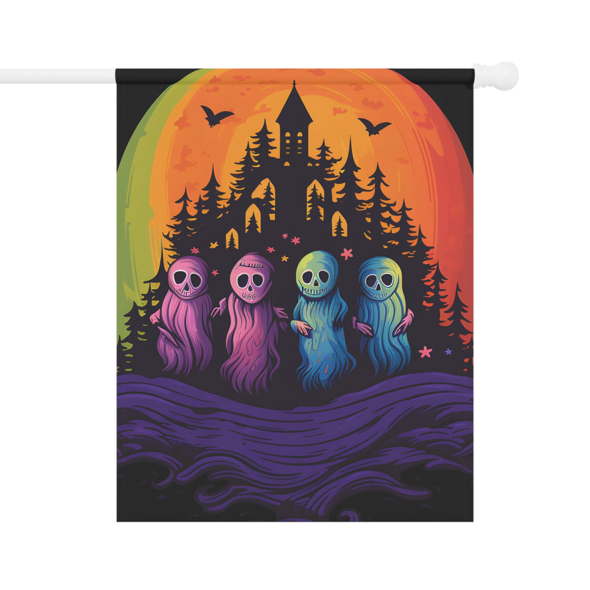 Garden & House Banner Flag with Discover Your True Path Design for Halloween LGBTQ+ Pride, view 4