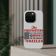 DistinctInk ToughCase for Apple iPhone, Compatible with MagSafe Charging - Firefights Have Longest Hoses and Biggest Nozzles