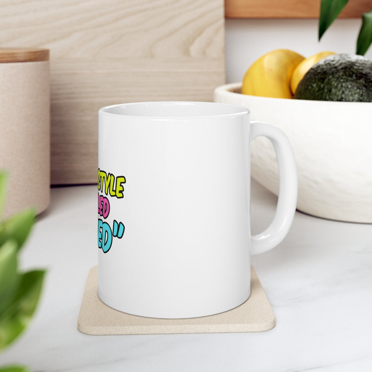 Glossy White Coffee / Tea Mug - My Hairstyle is Called "I Tried", view 7