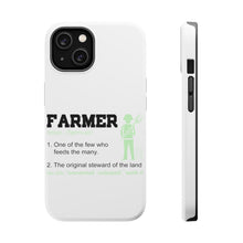 DistinctInk ToughCase for Apple iPhone, Compatible with MagSafe Charging - Farmer Definition - Few Who Feeds Many
