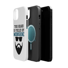 DistinctInk ToughCase for Apple iPhone, Compatible with MagSafe Charging - This Beard is Fueled by Moonshine