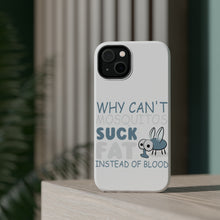 DistinctInk ToughCase for Apple iPhone, Compatible with MagSafe Charging - Why Can't Mosquitos Suck Fat Instead of Blood