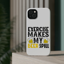 DistinctInk ToughCase for Apple iPhone, Compatible with MagSafe Charging - Exercise Makes My Beer Spill