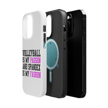 DistinctInk ToughCase for Apple iPhone, Compatible with MagSafe Charging - Volleyball is My Passion Spandex My Fashion