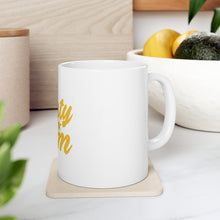 DistinctInk Glossy White Coffee / Tea Mug - Sporty Mom