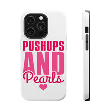 DistinctInk ToughCase for Apple iPhone, Compatible with MagSafe Charging - Pushups and Pearls