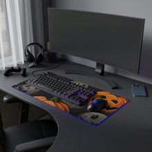 DistinctInk LED Gaming Mouse Pad with Haunted Harvest Time Design for Halloween
