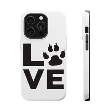 DistinctInk ToughCase for Apple iPhone, Compatible with MagSafe Charging - Love - Dog Paw