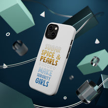 DistinctInk ToughCase for Apple iPhone, Compatible with MagSafe Charging - Sugar Spice & Pearls Make Sorority Girls