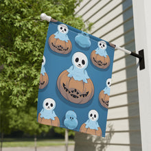 DistinctInk Garden & House Banner / Flag with Ghost Skeleton Pumpkin Pattern Design for Halloween