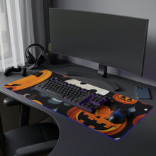 DistinctInk LED Gaming Mouse Pad with Spooky Halloween Night Design for Halloween
