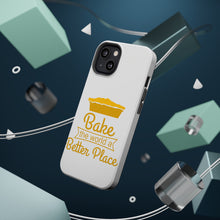 DistinctInk ToughCase for Apple iPhone, Compatible with MagSafe Charging - Bake the World a Better Place