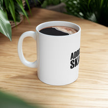 DistinctInk Glossy White Coffee / Tea Mug - Addicted to Skating