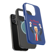 Dual Layer Tough Case for Apple iPhone, Compatible with MagSafe - Trump ‘You Missed, Loser’ Design & Blue Background
