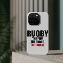DistinctInk ToughCase for Apple iPhone, Compatible with MagSafe Charging - Rugby The Few The Proud the Insane
