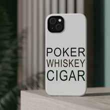 DistinctInk ToughCase for Apple iPhone, Compatible with MagSafe Charging - Poker Whiskey Cigar