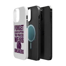 DistinctInk ToughCase for Apple iPhone, Compatible with MagSafe Charging - Forget Glass Slippers Princess Wears Sneakers