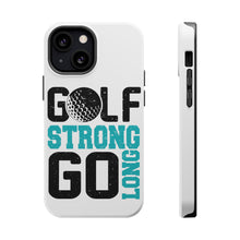 DistinctInk ToughCase for Apple iPhone, Compatible with MagSafe Charging - Golf Strong Go Long