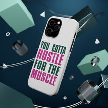 DistinctInk ToughCase for Apple iPhone, Compatible with MagSafe Charging - You Gotta Hustle for the Muscle
