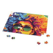 DistinctInk Jigsaw Puzzle with A World of Words Design for LGBTQ+ Pride