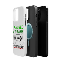 DistinctInk ToughCase for Apple iPhone, Compatible with MagSafe Charging - I Paused My Game to Be Here Gamer Video Games
