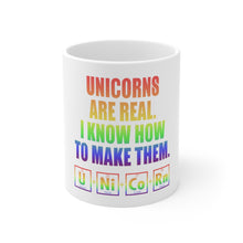 DistinctInk Glossy White Coffee / Tea Mug - Unicorns Are Real. I Know How To Make Them