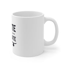 DistinctInk Glossy White Coffee / Tea Mug - I Skate on the First Date