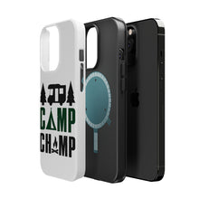 DistinctInk ToughCase for Apple iPhone, Compatible with MagSafe Charging - Camp Champ - Camping Fire