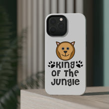 DistinctInk ToughCase for Apple iPhone, Compatible with MagSafe Charging - King of the Jungle - Lion