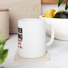 DistinctInk Glossy White Coffee / Tea Mug - I'd Rather Be Fishing Whatever My Wife Tells Me