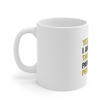DistinctInk Glossy White Coffee / Tea Mug - Yes I Am One of Those Parkour People
