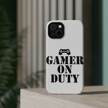 DistinctInk ToughCase for Apple iPhone, Compatible with MagSafe Charging - Gamer on Duty Video Games