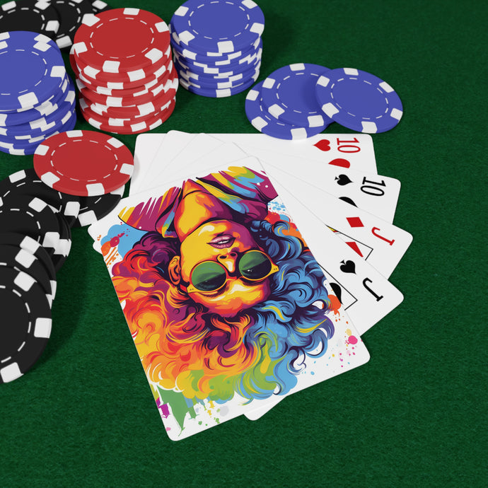 DistinctInk Playing Poker Cards with A World of Words Design for LGBTQ+ Pride