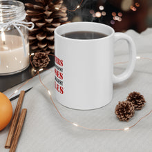 DistinctInk Glossy White Coffee / Tea Mug - Firefights Have Longest Hoses and Biggest Nozzles