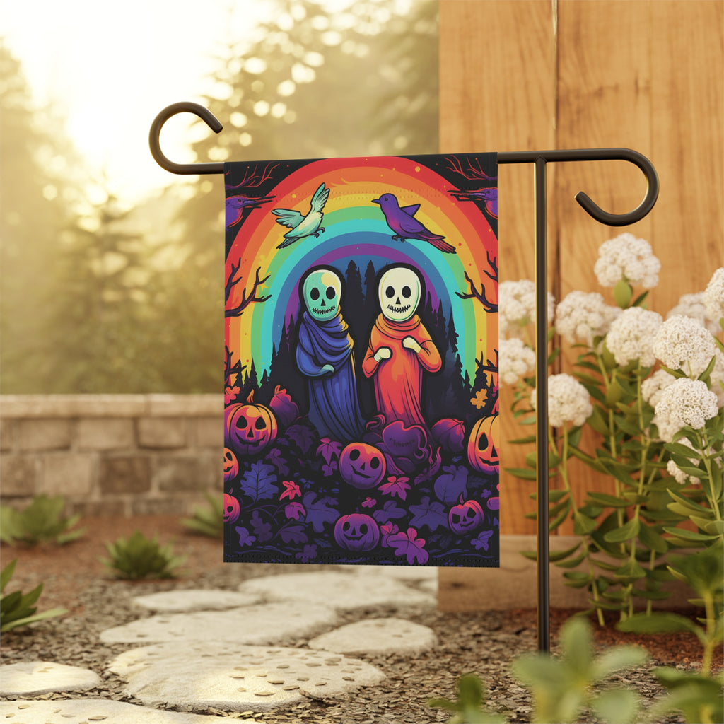 Garden & House Banner Flag with Living Life to the Fullest Design for Halloween LGBTQ+ Pride, view 9