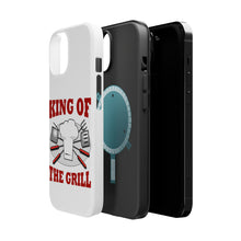 DistinctInk ToughCase for Apple iPhone, Compatible with MagSafe Charging - King of the Grill BBQ Barbecue