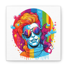 DistinctInk Canvas Wall Art with Leading with Courage and Grace for LGBTQ+ Pride