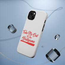 DistinctInk ToughCase for Apple iPhone, Compatible with MagSafe Charging - Take Me Out to the Ballgame Baseball