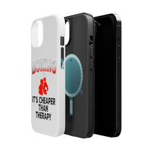 DistinctInk ToughCase for Apple iPhone, Compatible with MagSafe Charging - Boxing It's Cheaper Than Therapy