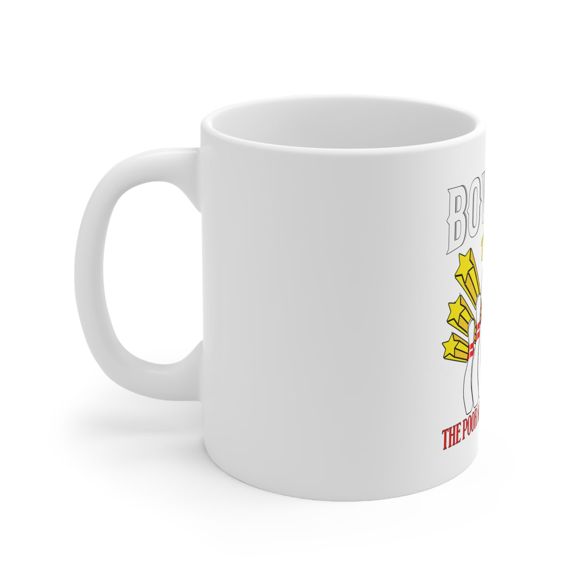 Glossy White Coffee / Tea Mug - Bowling Alley The Poor Man's Country Club, view 2