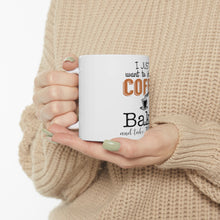 DistinctInk Glossy White Coffee / Tea Mug - Just Want to Drink Coffee Bake Take Naps