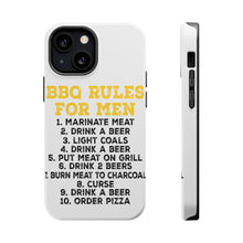 DistinctInk ToughCase for Apple iPhone, Compatible with MagSafe Charging - BBQ Rules for Men