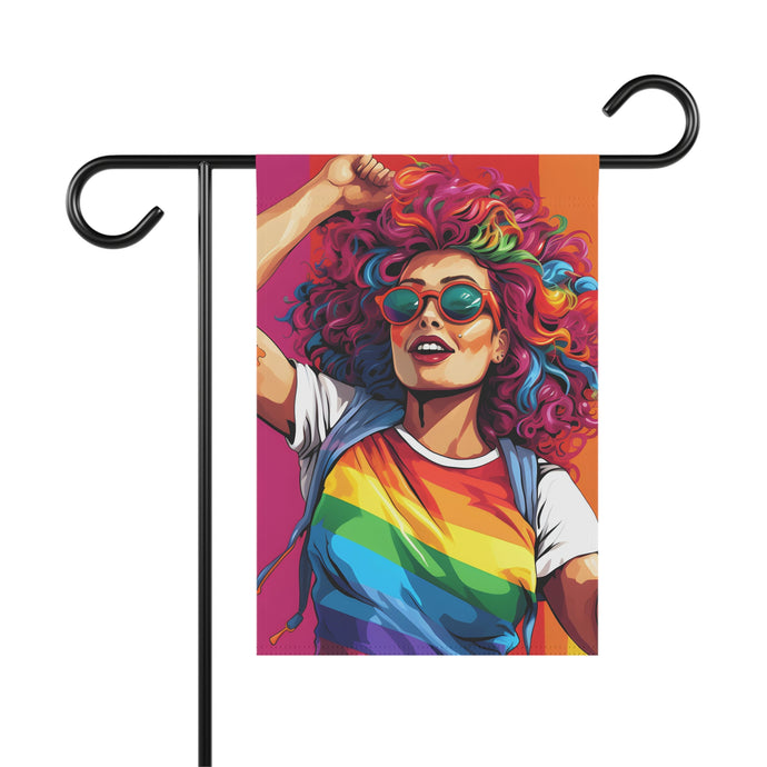 DistinctInk Garden & House Banner Flag with Leading a New Path Design for LGBTQ+ Pride