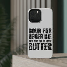 DistinctInk ToughCase for Apple iPhone, Compatible with MagSafe Charging - Bowlers Never Die They End Up In The Gutter